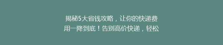 揭秘5大省钱攻略，让你的快递费用一降到底！告别高价快递，轻松省下大笔开支！